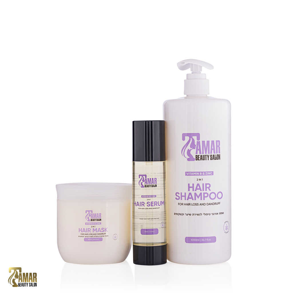 סט TAMAR ויטמין B ואבץ טיפולי לנשירת שיער וקשקשים