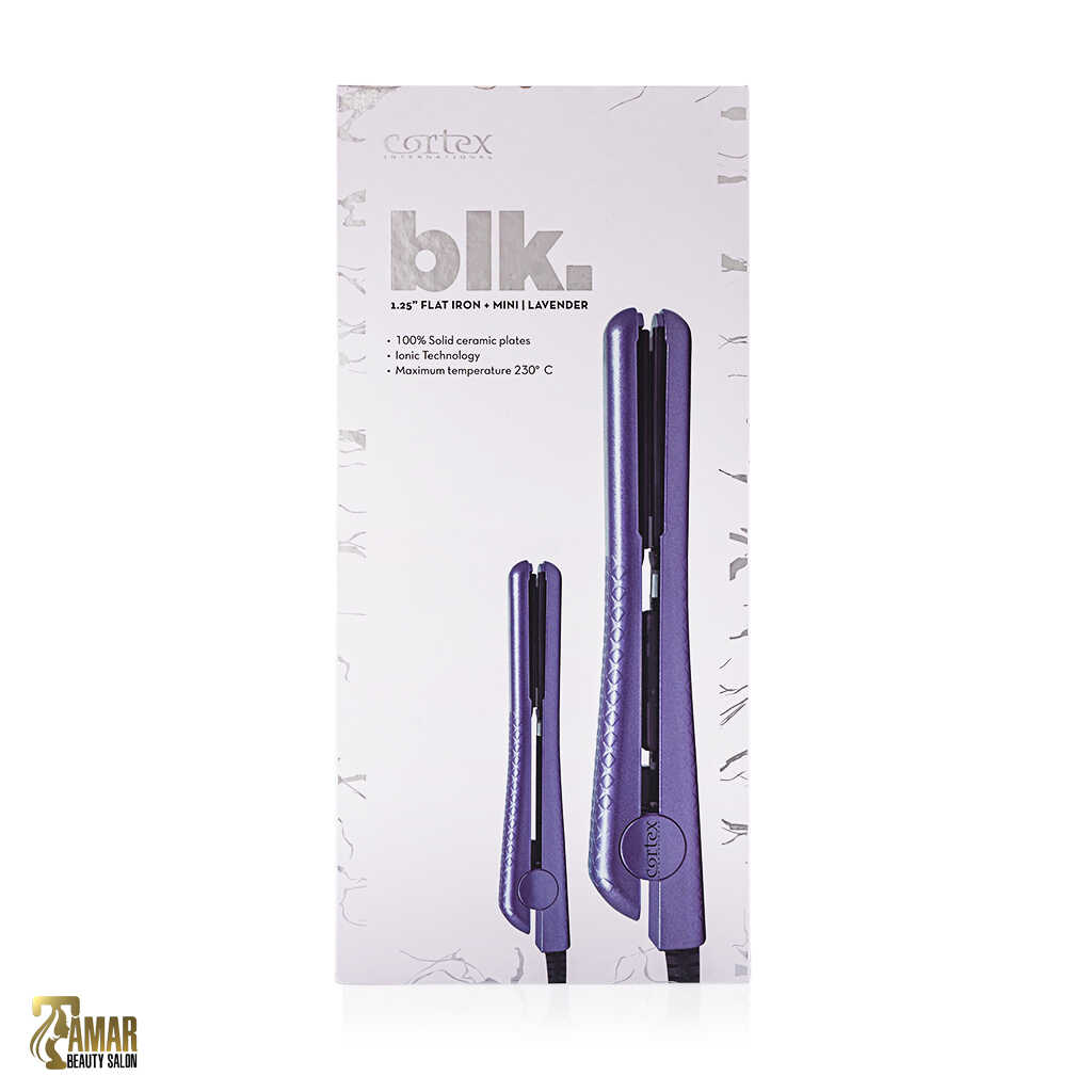 Cortex International blk. 1.25&quot; Flat Iron + Mini Flat Iron מחליק שיער