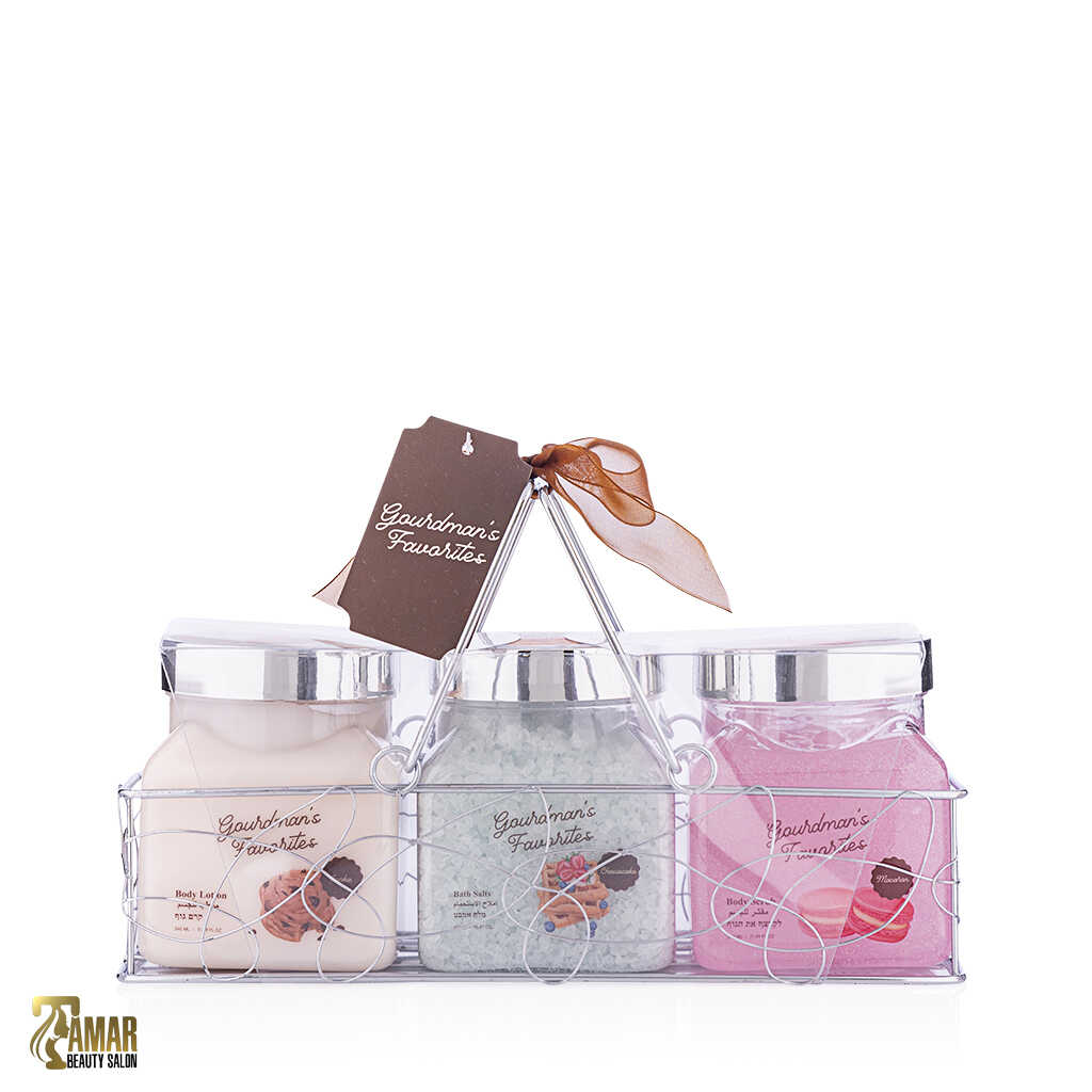 מארז מתנה סט סקראב גוף מלח אמבט וקרם גוף
