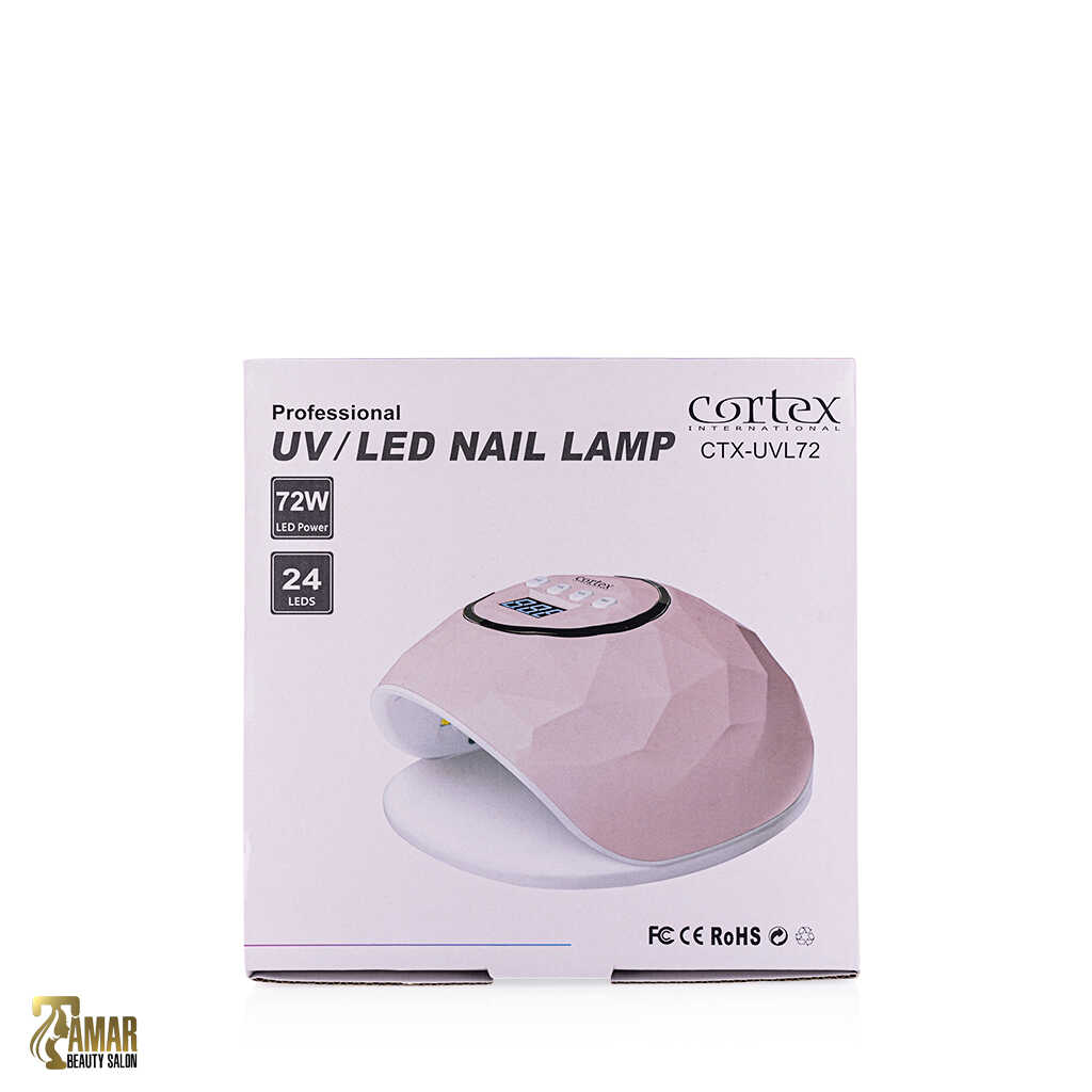 מכונת 72 W UV/ LED לייבוש לק ג&#39;ל Cortex - צבע ורוד
