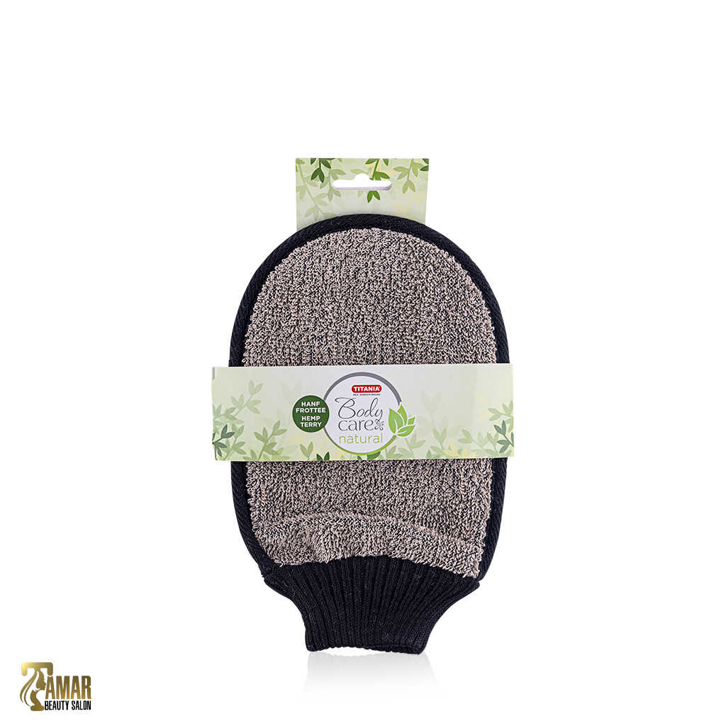 TITANIA ספוג עיסוי אמבט עשוי בד שחור
